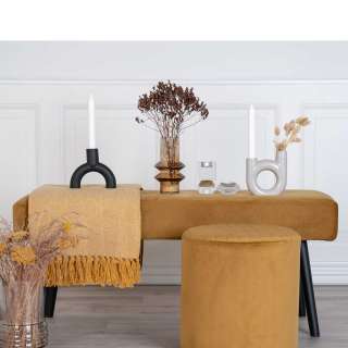 Moderne Esszimmer Bank in Gelb und Schwarz Vierfußgestell