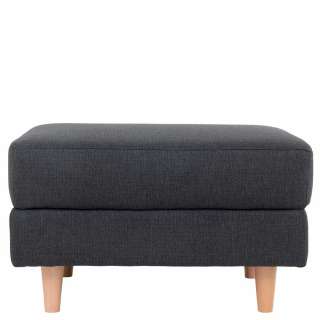 Webstoff Couchhocker in Schwarz 68 cm breit