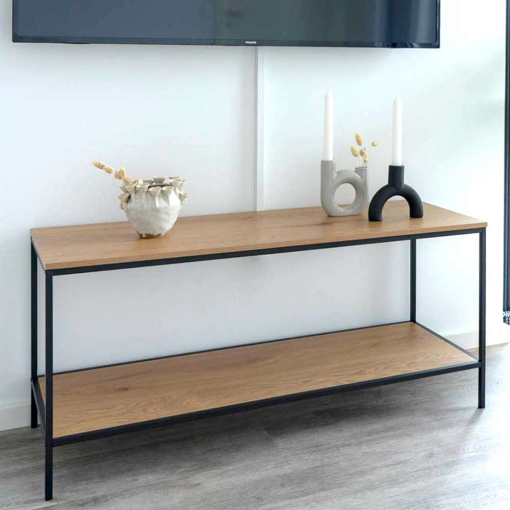 Fernsehmöbel in Eichefarben und Schwarz modernem Design