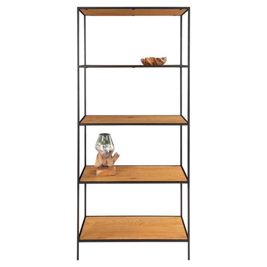 Esszimmerregal in Eichefarben und Schwarz modernem Design