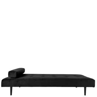 Daybed in Schwarz Samt Retrostil