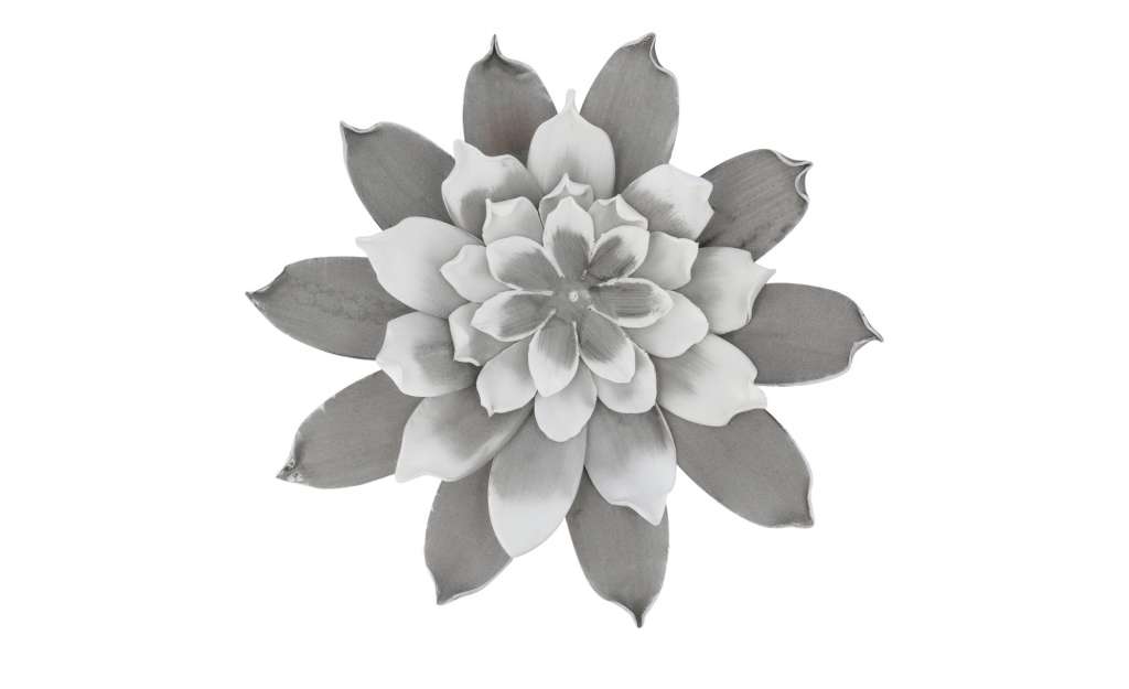 Soft Flower Wanddekoration  Blüte ¦ grau ¦ Kunststoff, Metall Ø: 30 Dekoration > Kunstblumen - Höffner