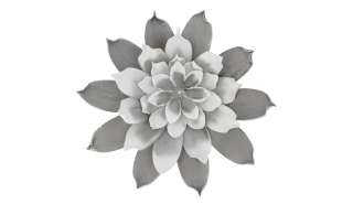 Soft Flower Wanddekoration  Blüte ¦ grau ¦ Kunststoff, Metall Ø: 30 Dekoration > Kunstblumen - Höffner