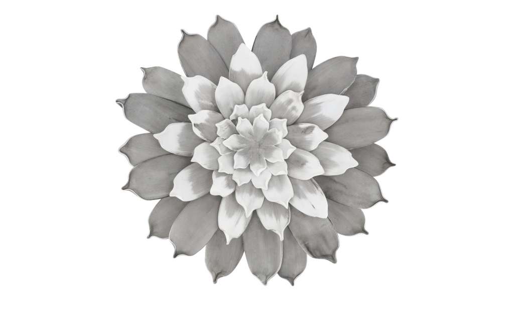 Soft Flower Wanddekoration  Blüte ¦ grau ¦ Kunststoff, Metall Ø: 42 Dekoration > Kunstblumen - Höffner