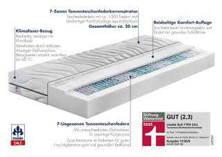 IRISETTE 7-Zonen Tonnentaschenfederkern-Matratze  IRISETTE Sylt TTFK ¦ weiß Matratzen & Zubehör > Matratzen-Arten > Federkern-Matratzen - Höffner