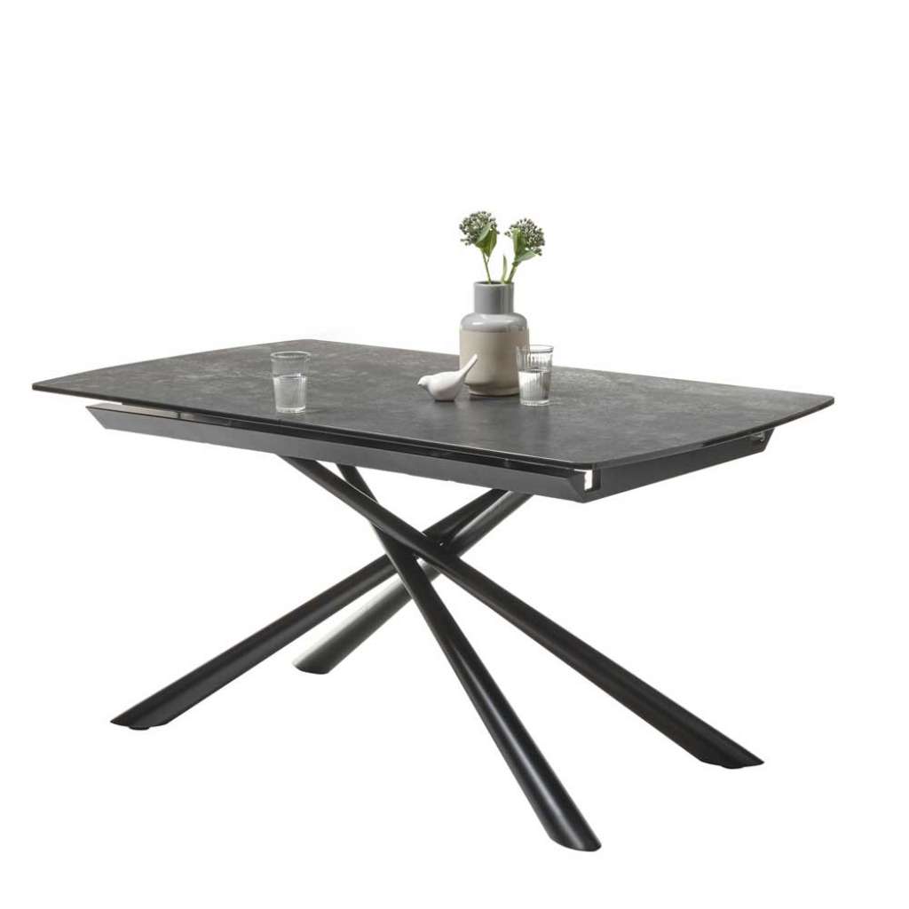 Designtisch mit Mikado Fußgestell einer Einlegeplatte