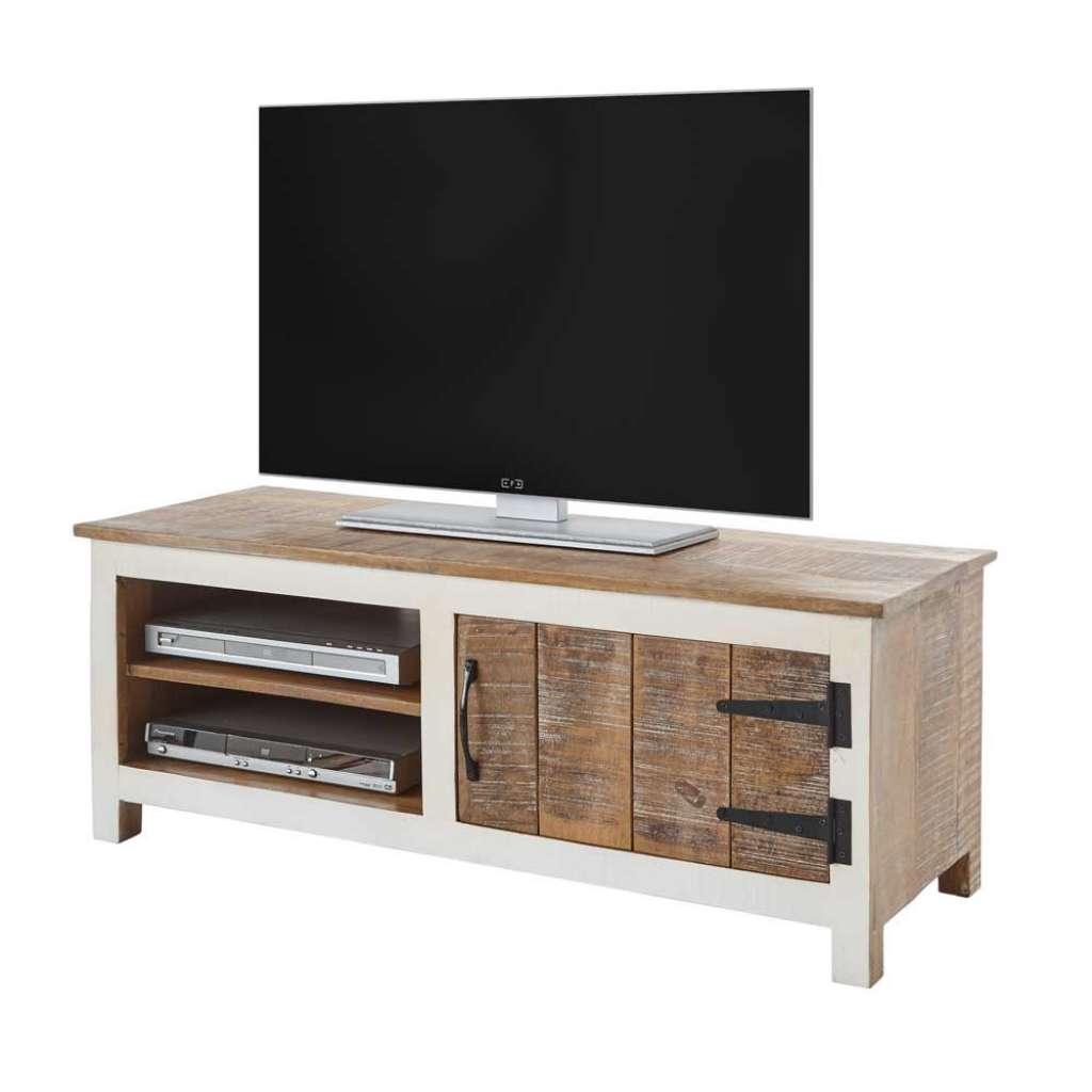 TV Lowboard aus Mangobaum Massivholz Landhausstil