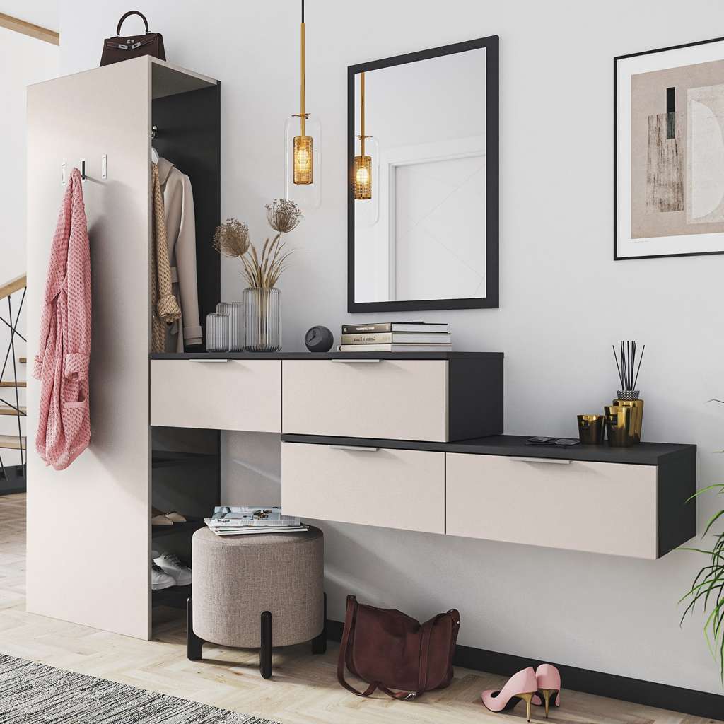 home24 Garderobenset Asker IV (4-teilig)