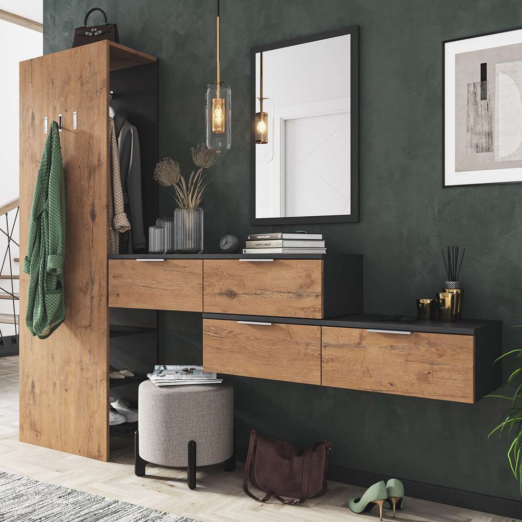 home24 Garderobenset Asker IV (4-teilig)