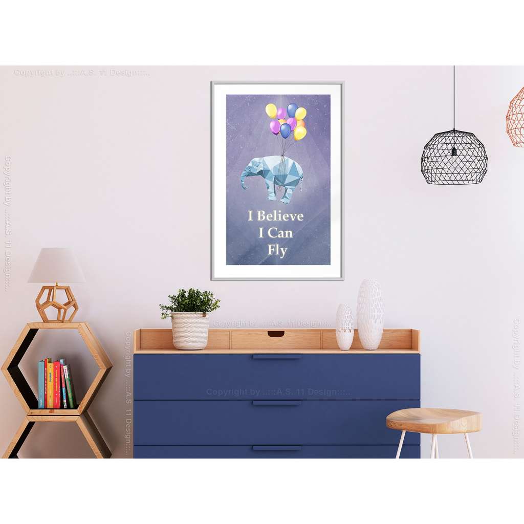 home24 Poster Flying Elephant
