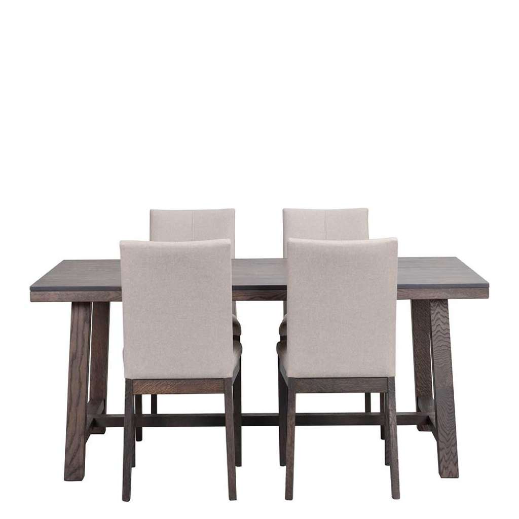 Esszimmermöbelset in Beige Eiche dunkel (fünfteilig)