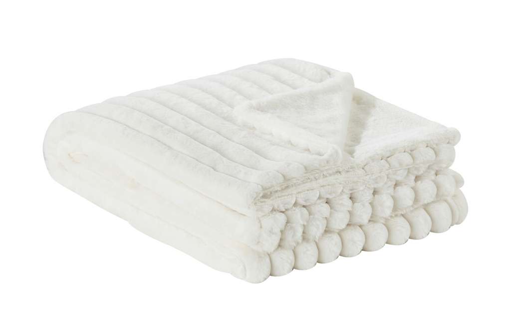 LAVIDA Felldecke  Ella ¦ weiß ¦ 100% Polyester Heimtextilien > Kuscheldecken - Höffner