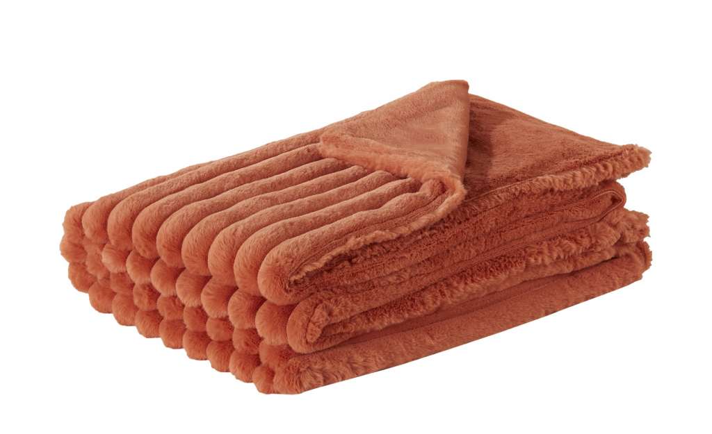 LAVIDA Felldecke  Ella ¦ orange ¦ 100% Polyester Heimtextilien > Kuscheldecken - Höffner