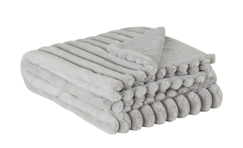 LAVIDA Felldecke  Ella ¦ grau ¦ 100% Polyester Heimtextilien > Kuscheldecken - Höffner