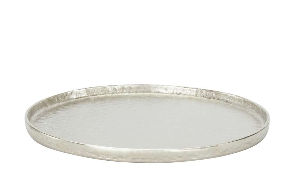 Tablett ¦ silber ¦ Aluminum Ø: 43 Küchenzubehör & Helfer > Tabletts & Etageren - Höffner