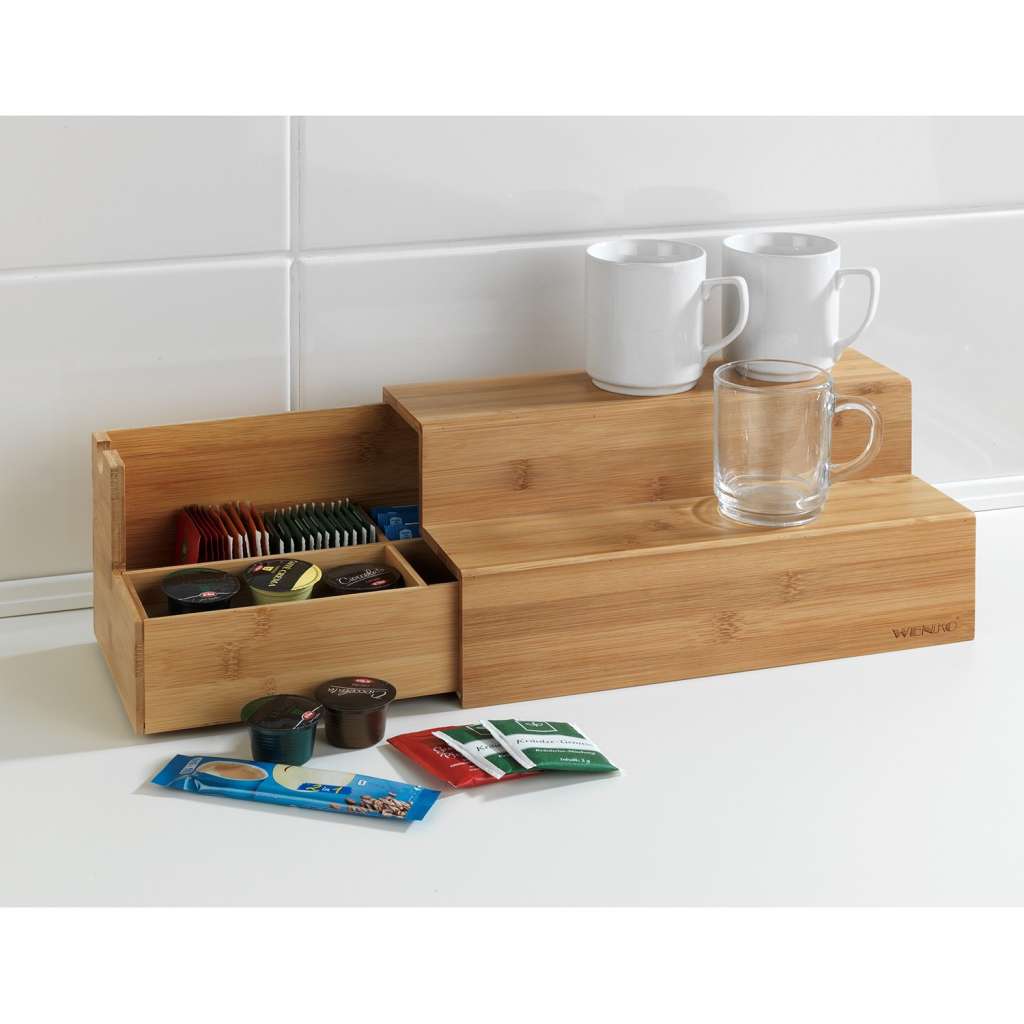 home24 Bambus Treppe für Kaffee und Tee Alvida