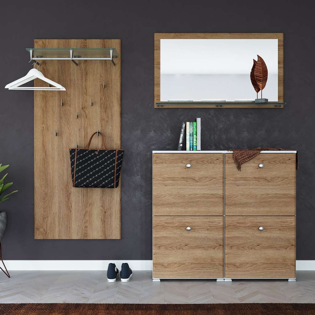 home24 Garderobenset Charme III (3-teilig)