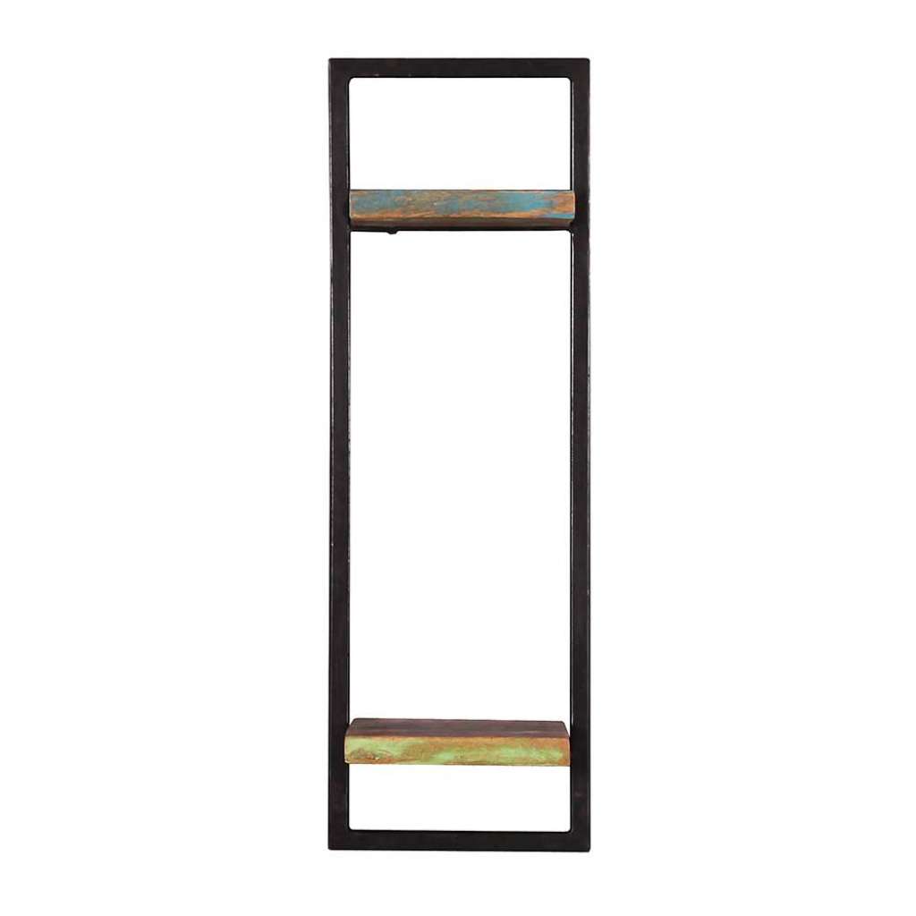 Wand Regal in Bunt und Schwarz Shabby Chic Stil