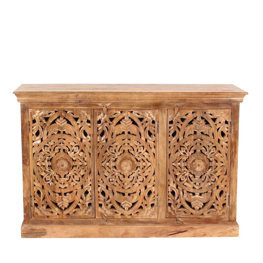 Esszimmer Sideboard in Mangobaum White Wash Vintage Look