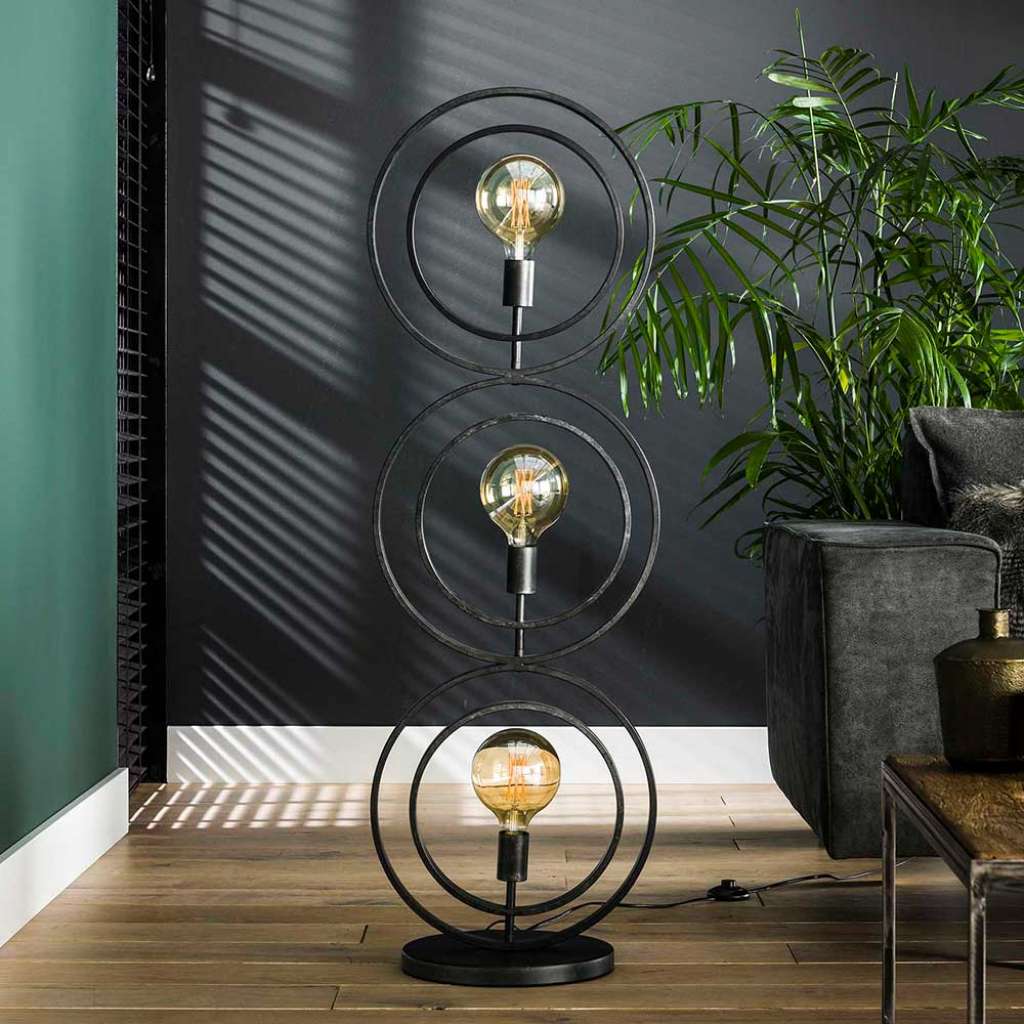 Metall Stehlampe im Industry und Loft Stil 124 cm hoch