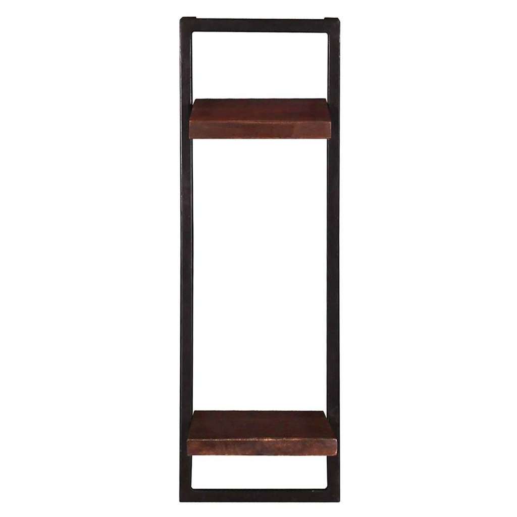 Teak Echtholz Regal in Schwarz und Holz antik Kolonialstil