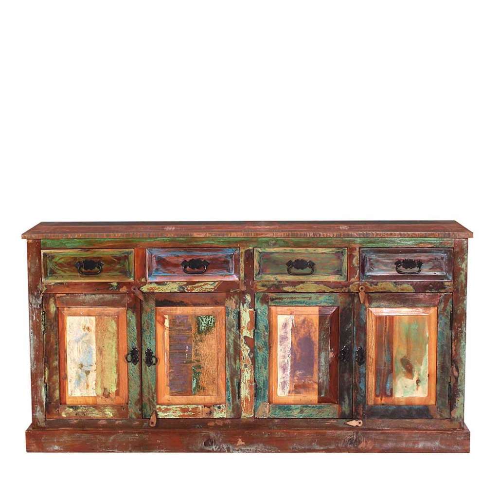 Shabby Esszimmersideboard in Braun Bunt Recyclingholz