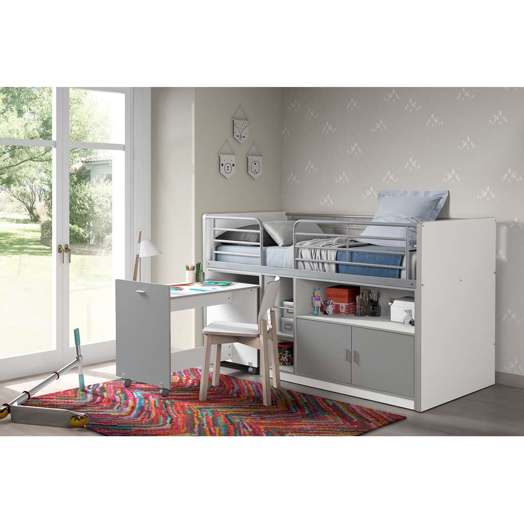home24 Hochbett Bonny mit Schreibtisch