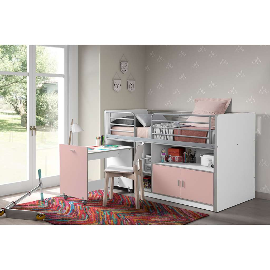 home24 Hochbett Bonny mit Schreibtisch