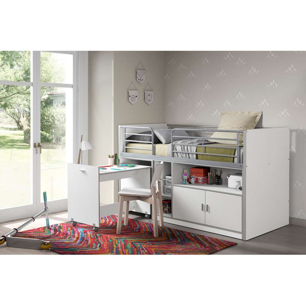 home24 Hochbett Bonny mit Schreibtisch
