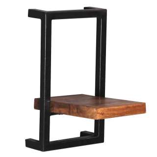 Wandboard in Schwarz und Mangoholz rechteckiger Form