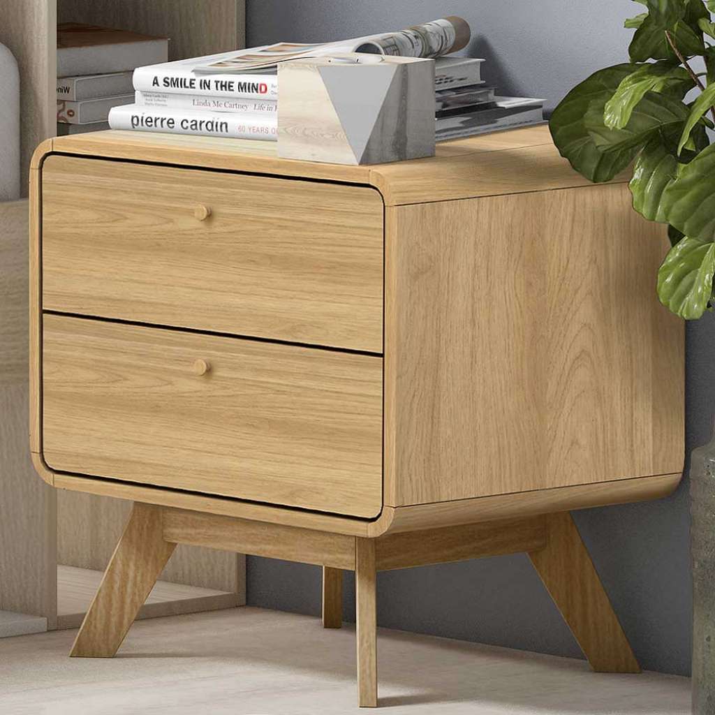 Bettkommode in Eichefarben Skandi Design
