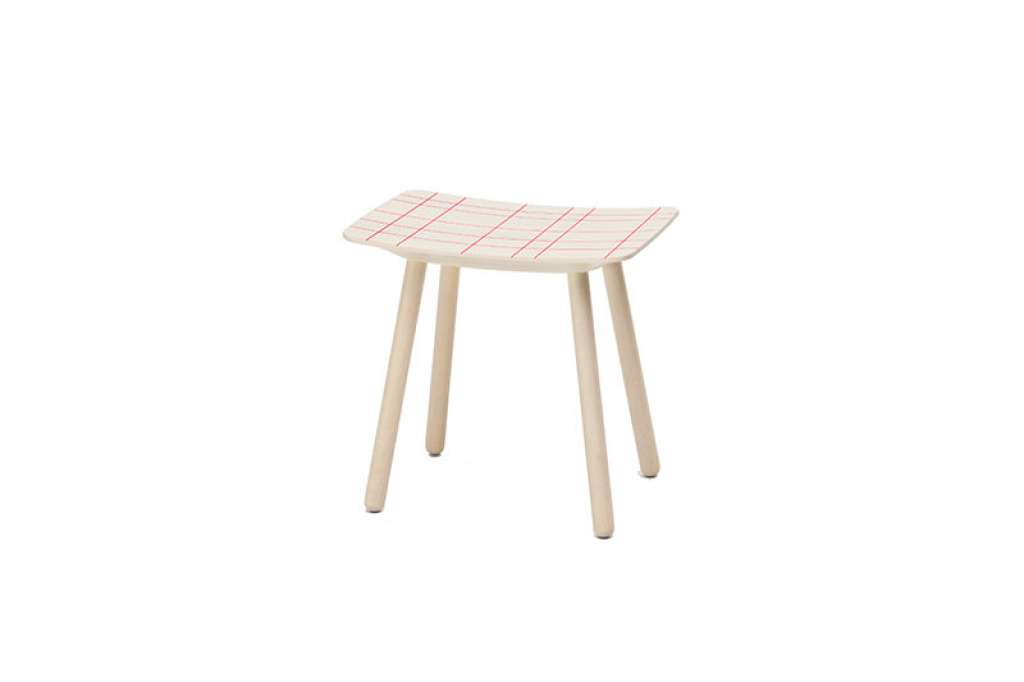 Karimoku - Colour Hocker - Ahorn - Pinke Streifen - indoor