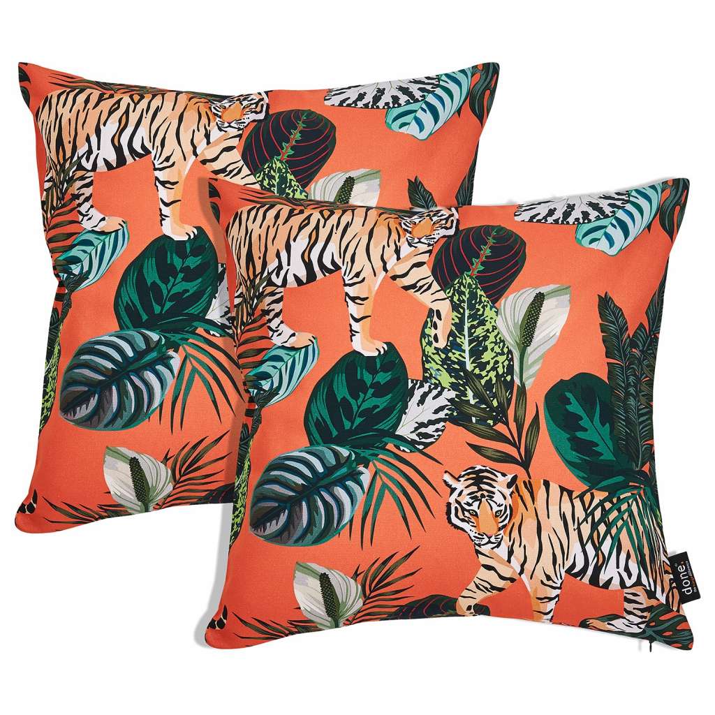 home24 Kissenhülle Panama Tiger (2er-Set)