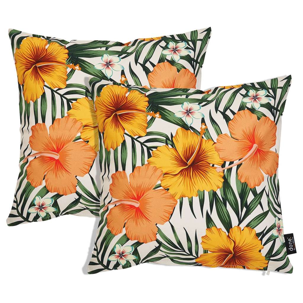 home24 Kissenhülle Panama Rose Mallow (2er-Set)