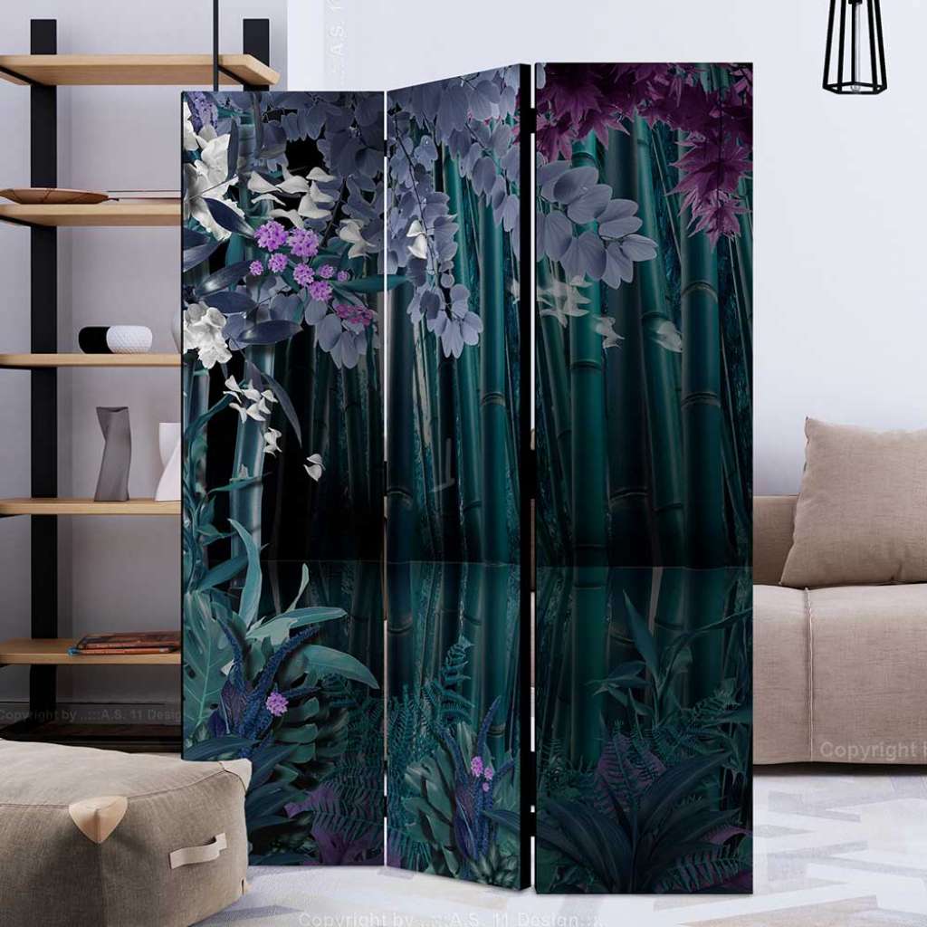 Trennwand Bunt mit Dschungel Motiv Leinwand Füllung