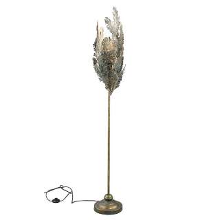 Stehlampe aus Eisen Altgoldfarben