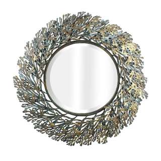 Spiegel in Altgoldfarben Metallrahmen