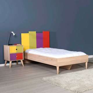 Jugendbett in Naturfarben und Bunt