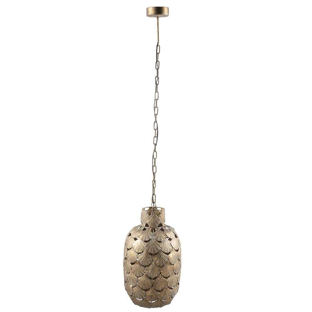 Metall Pendelleuchte im Vintage Look Altgoldfarben