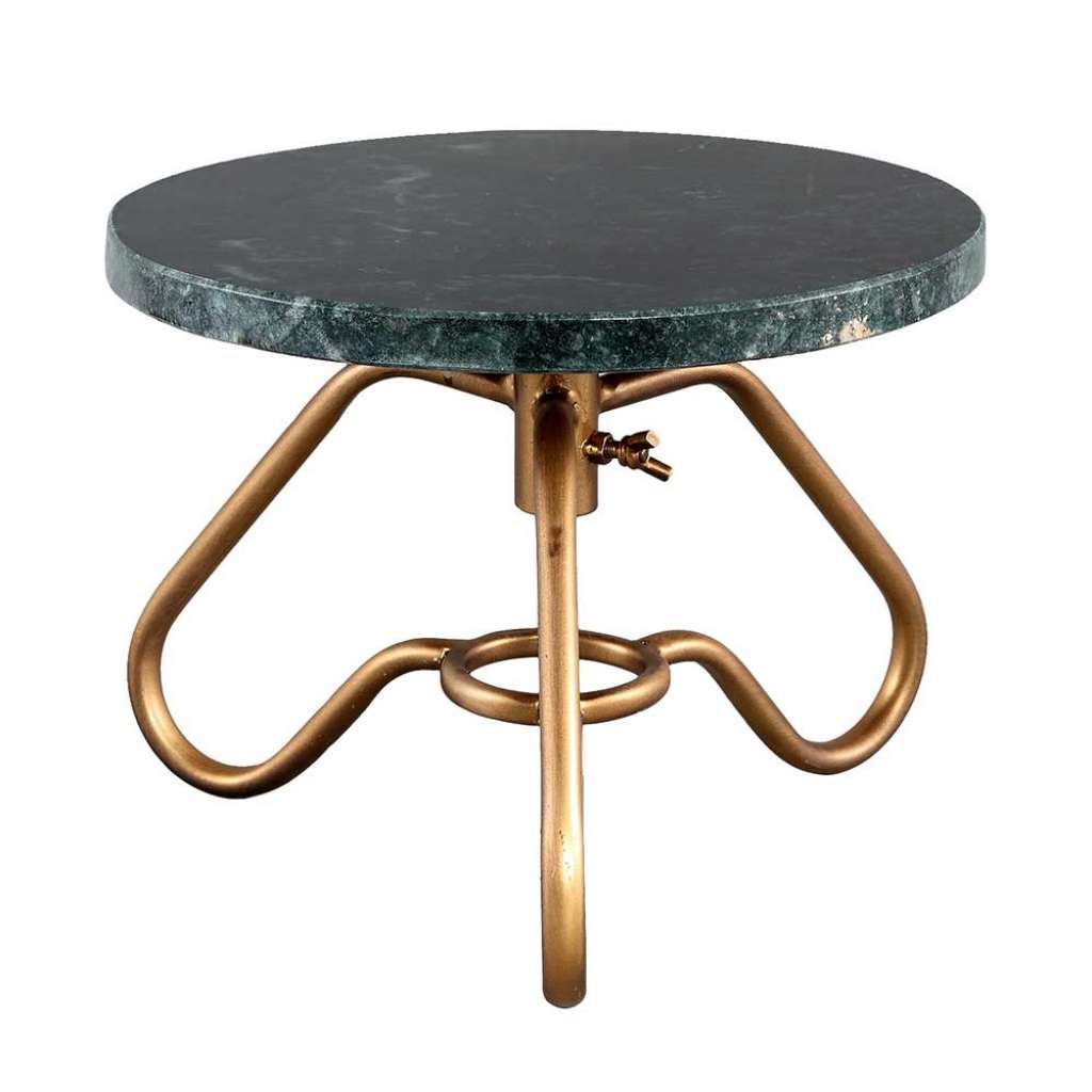 Deko Tisch in Schwarz und Goldfarben Marmorplatte
