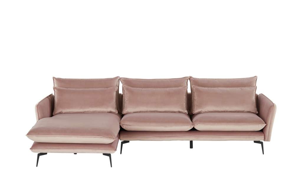 uno Ecksofa Samt  Jon ¦ rosa/pink Polstermöbel > Sofas > Ecksofas - Höffner