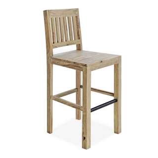 Barstühle Massivholz in Sheeshamfarben 74 cm Sitzhöhe