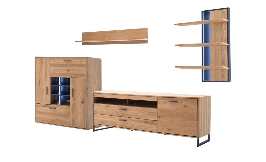 Woodford Wohnkombination  Oakland ¦ holzfarben Wohnwände - Höffner