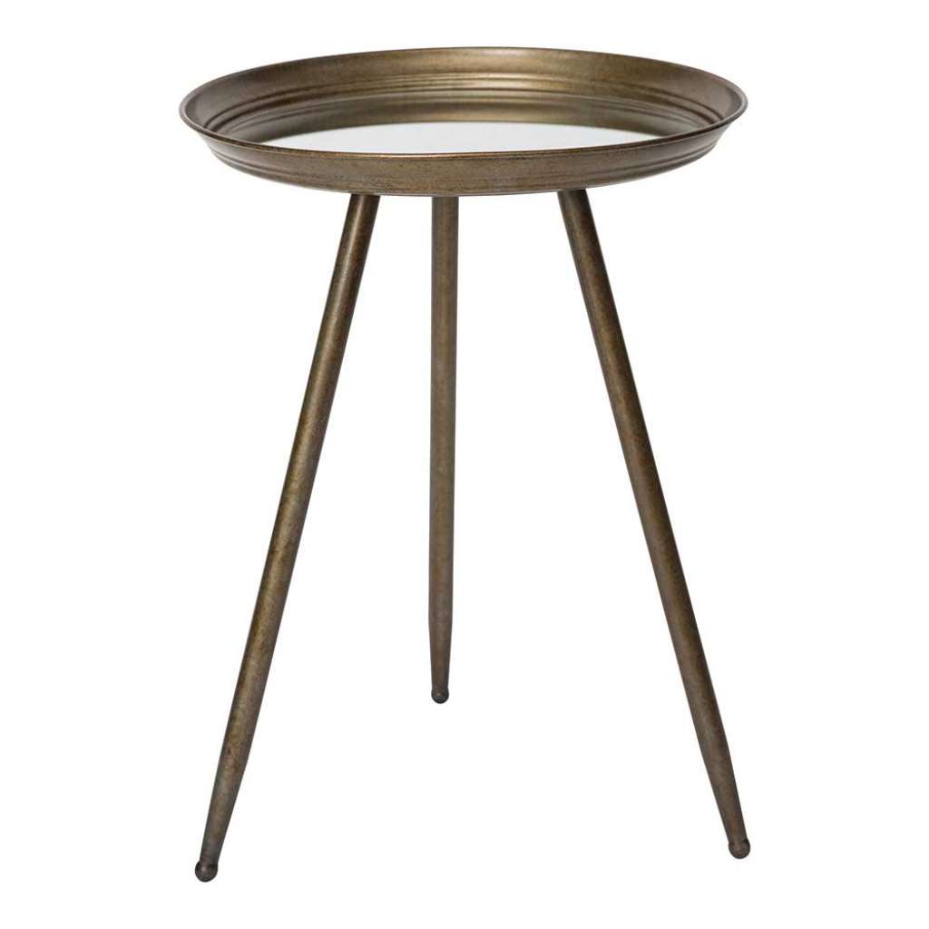 Beistelltisch Sofa in Messingfarben Glas und Metall