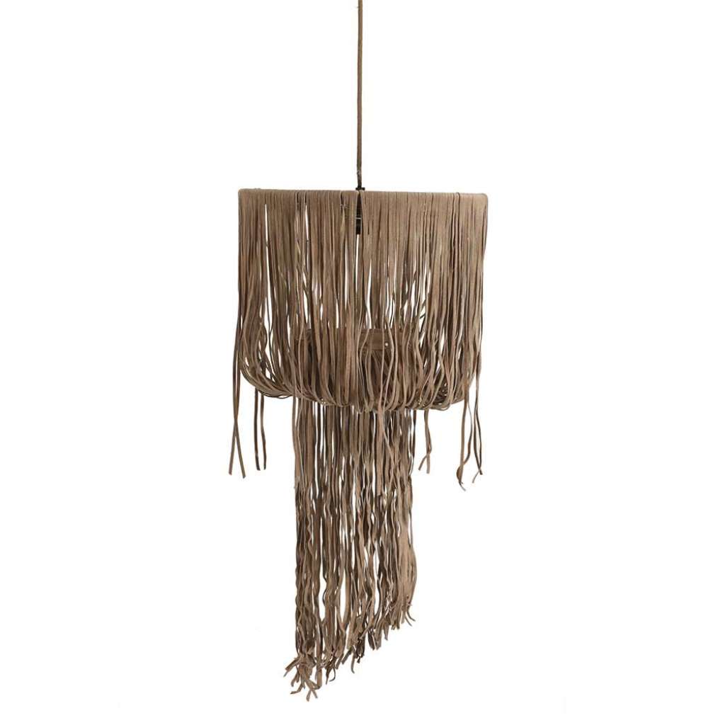 Fransen Hängelampe in Beige Skandi Design