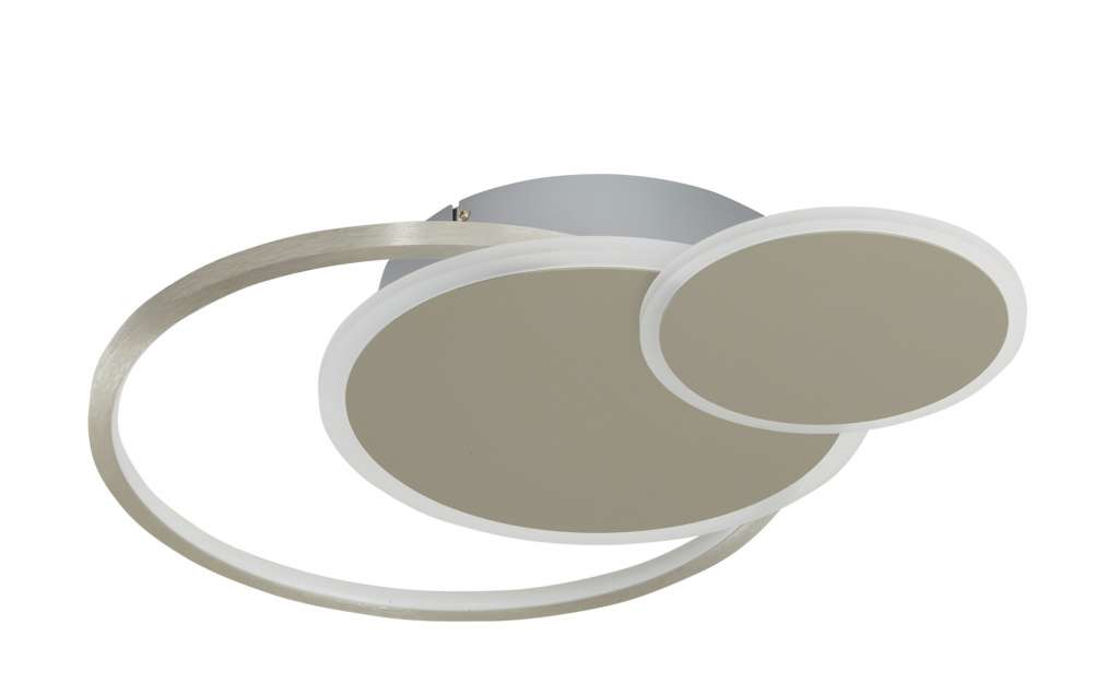 Meisterleuchten LED-Deckenleuchte, Alu-gebürstet, Kreise ¦ silber Lampen & Leuchten > Innenleuchten > Deckenleuchten - Höffner