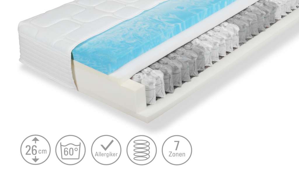 Taschenfederkern-Matratze mit Topper-Inside Top Dream Gel ¦ weiß Matratzen & Zubehör > Matratzen-Arten > Federkern-Matratzen - Höffner