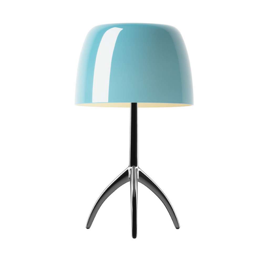 Foscarini - Lumiere piccola Tischleuchte - cromo nero/turchese - indoor
