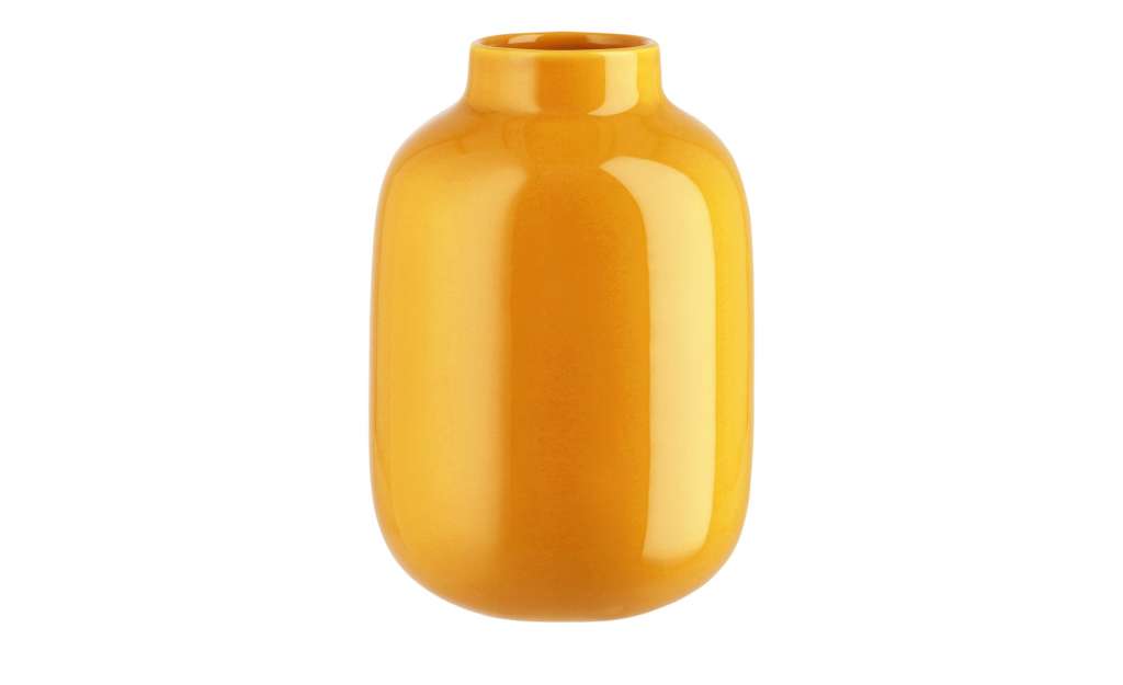 Vase ¦ gelb ¦ Keramik Ø: 13 Dekoration > Vasen - Höffner