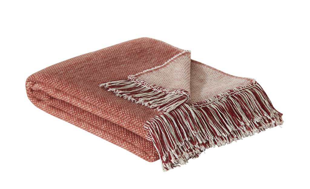 HOME STORY Wohnplaid  Terra ¦ rot ¦ 50% Baumwolle, 43% Polyacryl, 7% Polyester , Polyester, Polyacryl, Baumwolle Heimtextilien > Kuscheldecken - Höffner